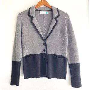 Sparrow Knit Cardigan Jacket Blazer with Notched Lapel